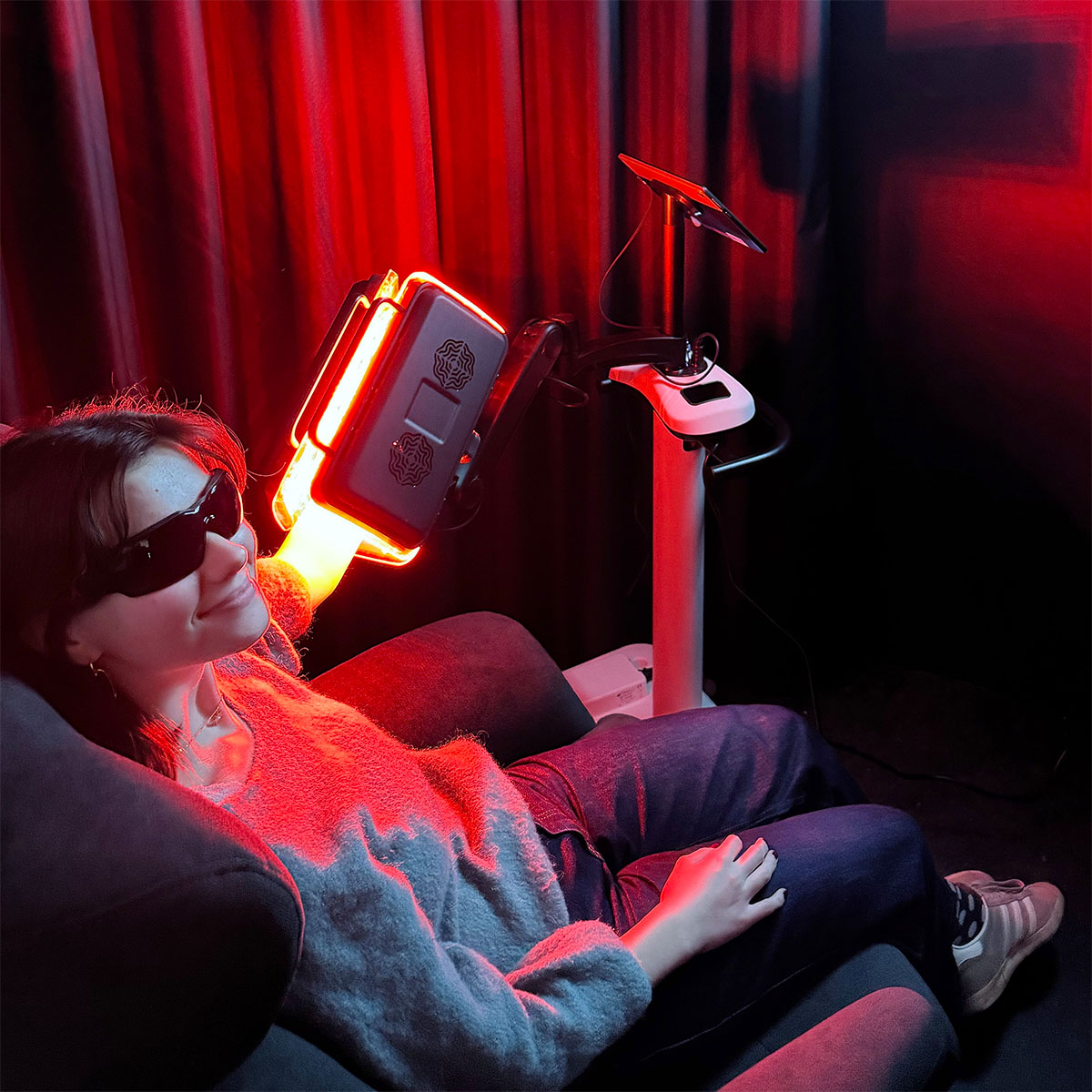 Photomodulation device in use.
